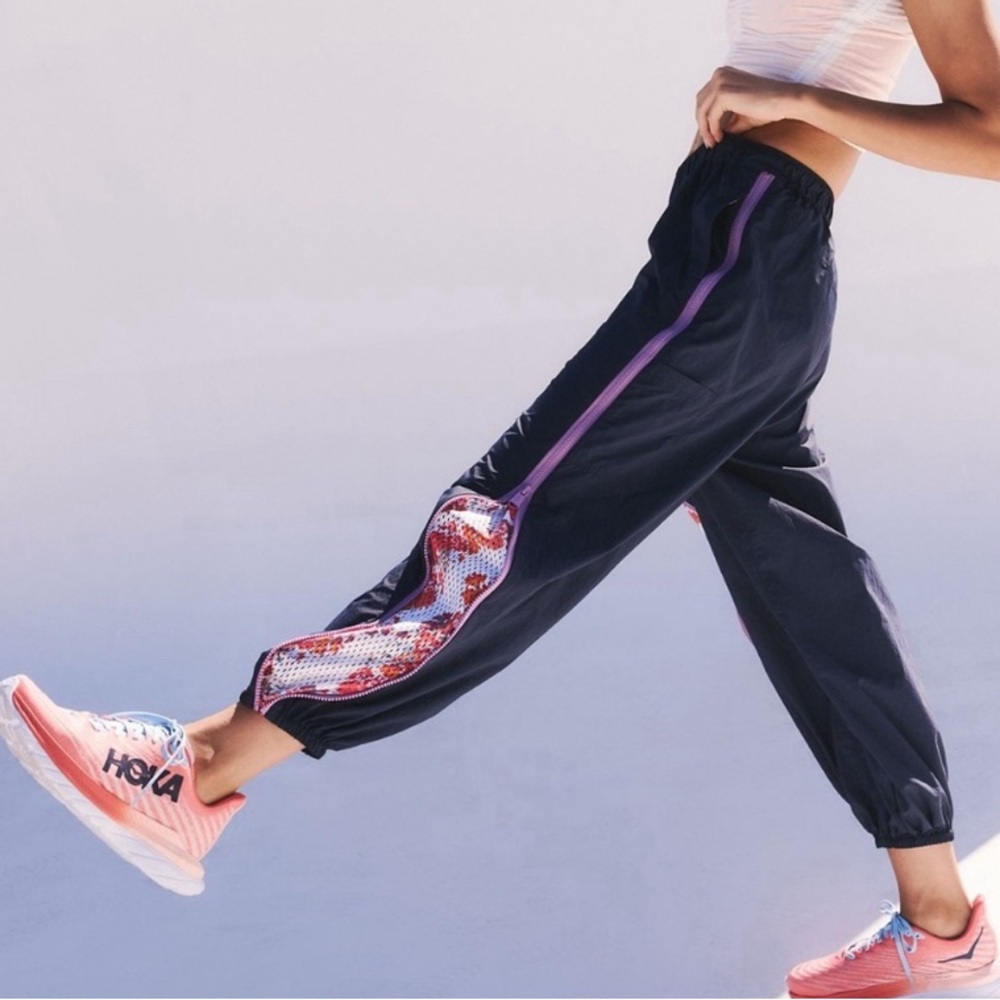 New! FP movement by free people Three Pointer Track Pants navy
